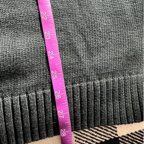 Chaps Ralph Lauren Quarter Zip Sweater Mock Neck Black Winter Snowflake Size L - Picture 5 of 5